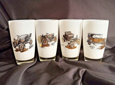 4 AUTOS ANTIGUOS, GAFAS ESMERILADAS DE GAY FAD, DODGE, BUICK, PACKARD & CADILLAC