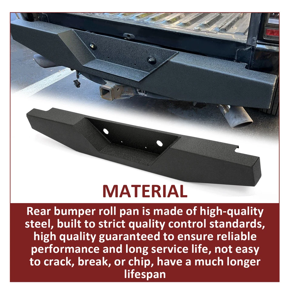 Rear Bumper Black Powder Coated Steel For 1993-2011 Ford Ranger Pickup Foto 4 de 4