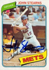 John Stearns autographed Baseball Card (New York Mets) 1980 Topps #76