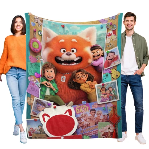 Turning Red Blanket Soft Bed Sofa Couch Birthday Gift for Kids