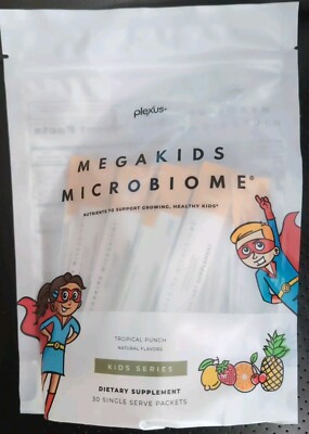 NEW Plexus Megakids Microbiome Tropical Punch 30 Single Serve Packets Sealed Bag