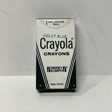 Retired Crayola Crayon Violet-Blue 12 Ct Box Unused