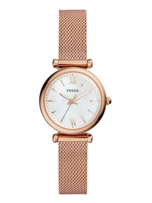 Fossil CARLIE Uhr Damenuhr Edelstahl Rose ES4433