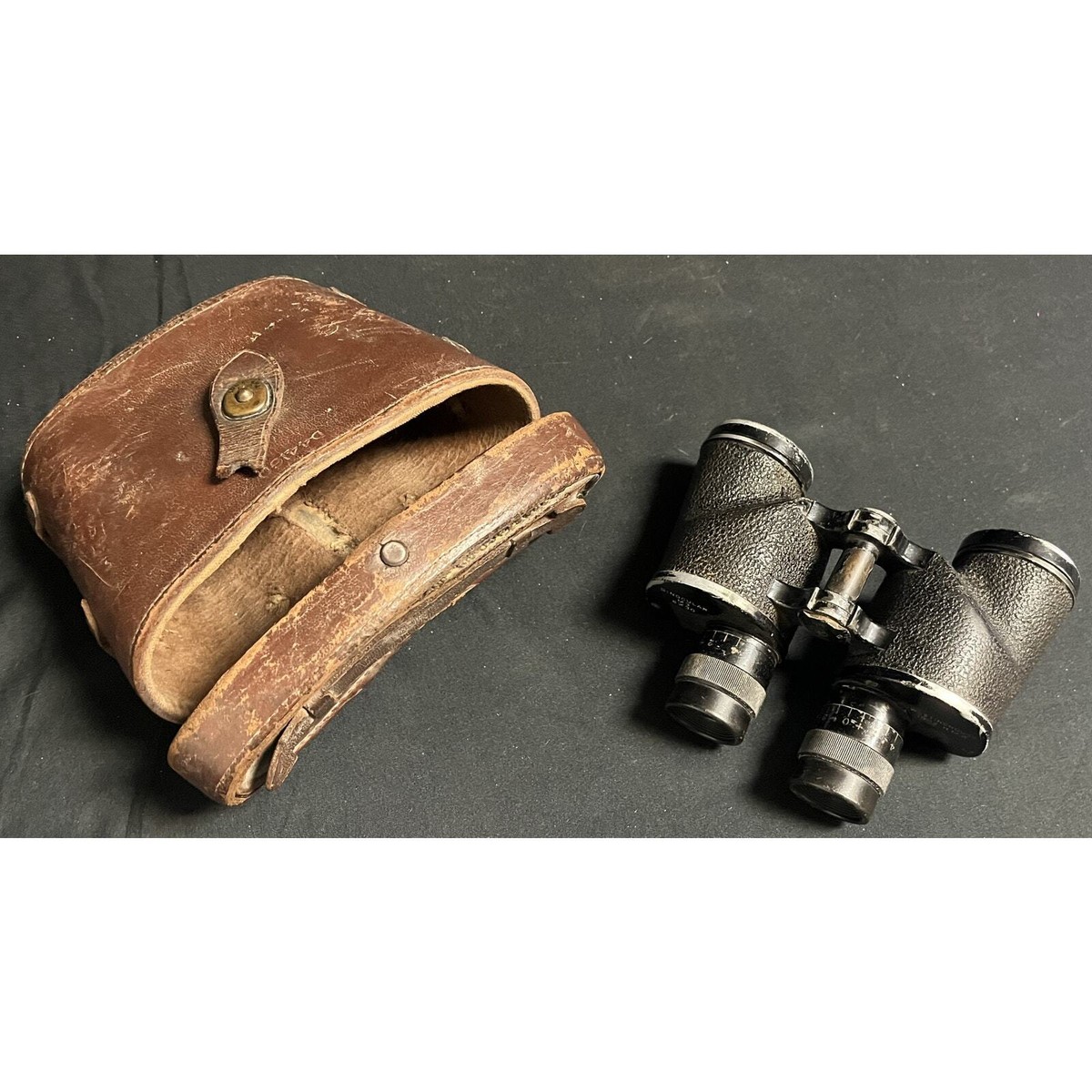 Original WW2 US ARMY M3 Westinghouse HMR Binoculars and Leather