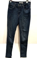 Levi's 721 High Rise Skinny Dark Blue Denim Jeans Womens Size 29 Inseam 32