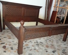 letto matrimoniale col. antico in legno massello 200 x 200