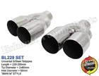 Exhaust quad tips dual tips set tailpipe trims round 2x80mm 3.15” BMW M Style