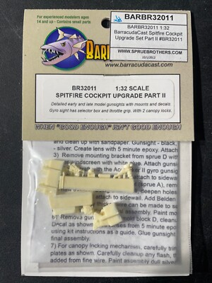 Barracuda Spitfire Cockpit Upgrade Part II 32011 1/32 NEW  Sullys Hobbies