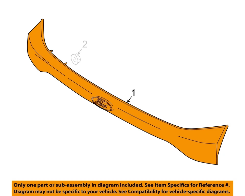 Used Center Tail Light Assembly fits: 2017 Ford Edge SE liftgate mounted center Foto 3 de 4