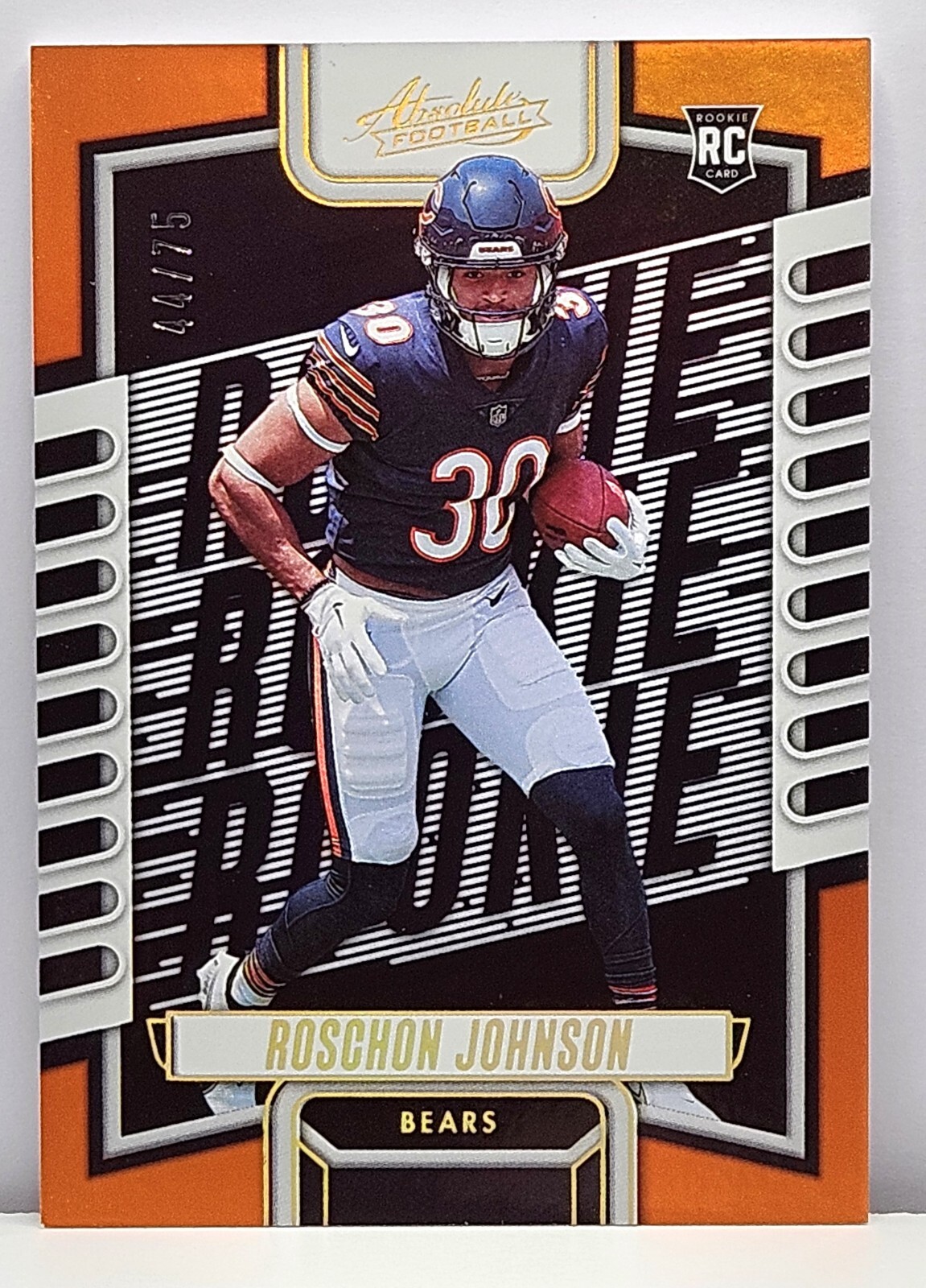 2023 Absolute Orange Spectrum #134 Roschon Johnson BEARS RC 44/75