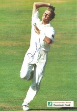 Dominic Cork - ENGLAND - Signed A4 Magazine Picture