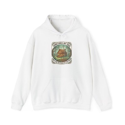 Cabin in the Woods illustration Hoodie | Rustic Forest Cottage