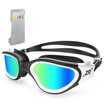  Kids Swim Goggles, G1 MINI UV A0(mirrored Gold Lens + Blackwhite Frame)