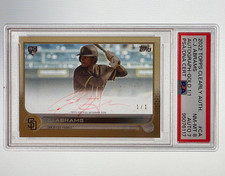 1 of 1 Rookie Auto CJ Abrams 2022 Topps Clearly Authentic Gold PSA 8