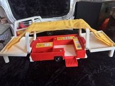 Vintage Retro Spielzeug Camping Set Fisher Price 1979 Jeep Auto & Zeltanhänger