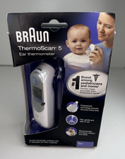 Braun ThermoScan 5 Digital Ear Thermometer All Ages EXTRA Filter IRT6500 White