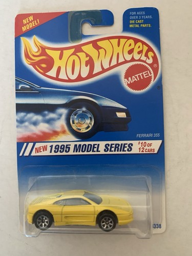 Hot Wheels Ferrari 355 Diecast Car - 1995 Model Series 10/12, 1:64 Scale (Yellow) - View #6
