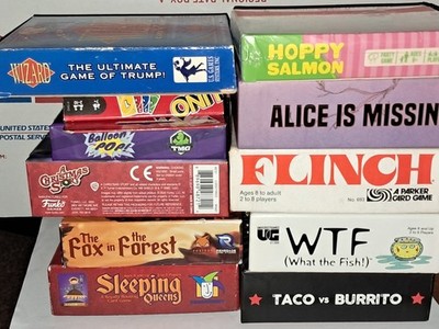 Lot 11 Card Games Family Game Night Bundle UNO,Flinch,Wizard,Sleeping Queen,  &
