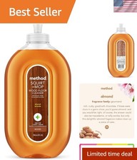 Squirt + Mop Almond-Scented Hardwood Floor Cleaner, 25 oz - Eco-Friendly Shine 0.46 per fl oz