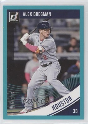 2018 Donruss Variations Teal Border Alex Bregman (Grey Uniform Black Bat) 06z2