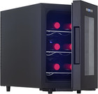 6 Bottle Wine Fridge Cooler, Digital Temperature Control White & Red Wine Mini R