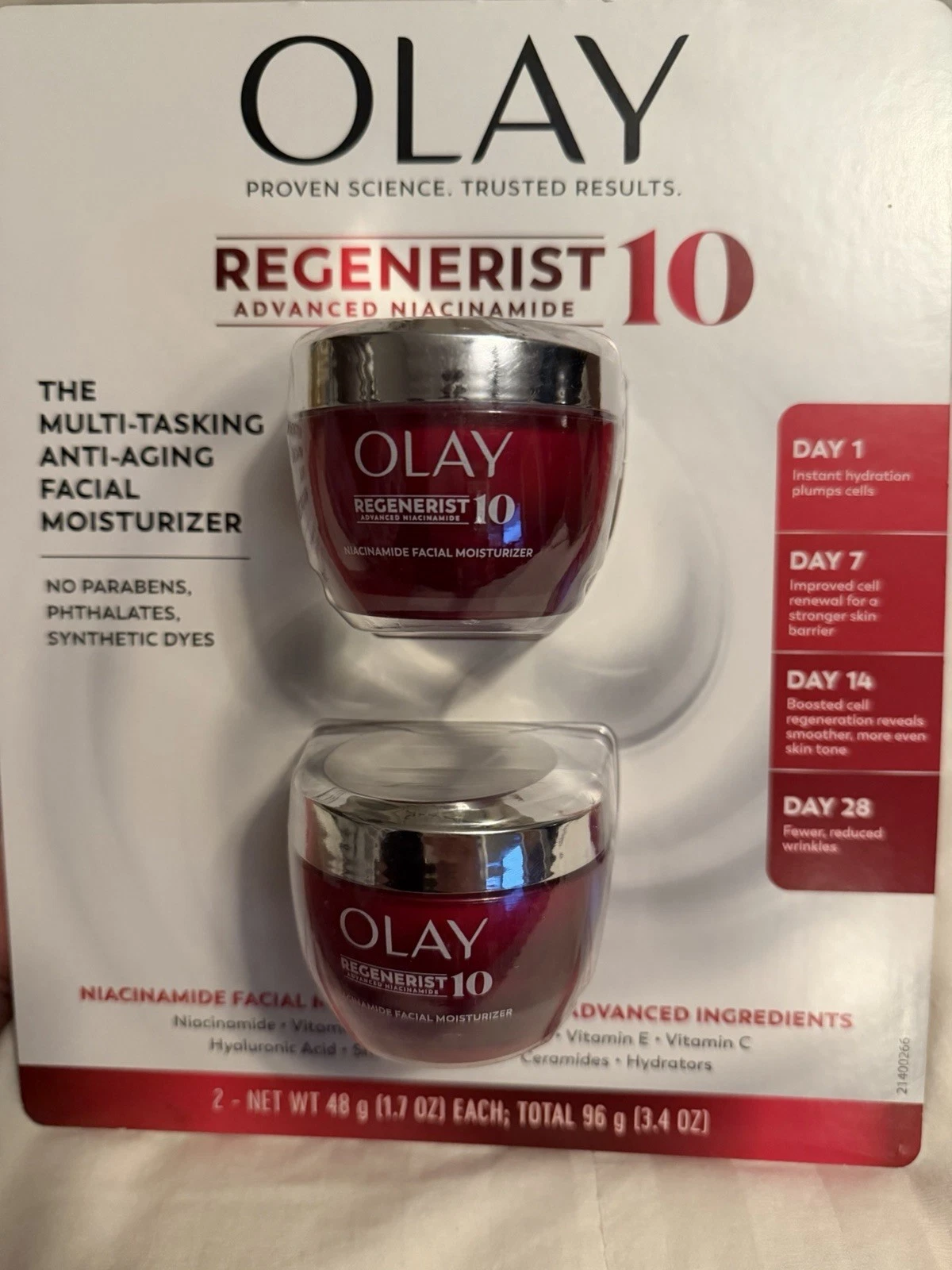 OLAY PRO ADVANCED REGENERIST COMPLEX HYDRATING MOISTURIZER ANTI WRINKLE 2 PK.