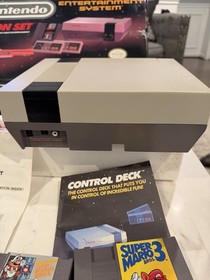 NES Action Set Console Nintendo Completo CIB Testato Super Mario Bros Duck Hunt