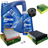 Mann Inspektionspaket 6L Mannol Special Plus 10W-30 FüR Renault Megane II