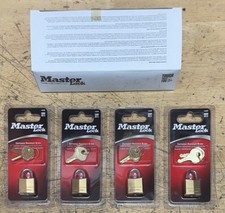 Lot of 4 Master Lock # 120D Solid Brass Padlo...