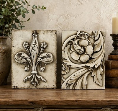 Sid Dickens Memory Blocks T-60 Leaf Swirl + T-204 Heraldry Retired 6x8 Lot