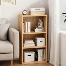 3 Tier Bookcase, Small Open Bookshelf, Wooden Storage Book Shelf
