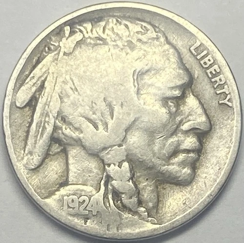 1924-P 5C Indian Head Buffalo Nickel COMBINED SHIPPING 32926