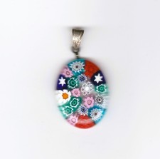 PENDENTE MURRINA VENEZIANA - I FIORI DI MURANO E ARGENTO 925 CON GARANZIA