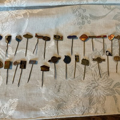 Lot Of 27 Rare Vintage Advertising/Business Stick Pins From Prague, CR
