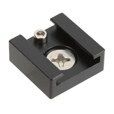 Cold Shoe Mount Adapter with 1/4in Screw for Camera Cage Flashlight Monitor