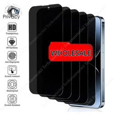 For iPhone 17 16 15 14 13 12 Pro Max Privacy Tempered Glass Screen Protector Lot