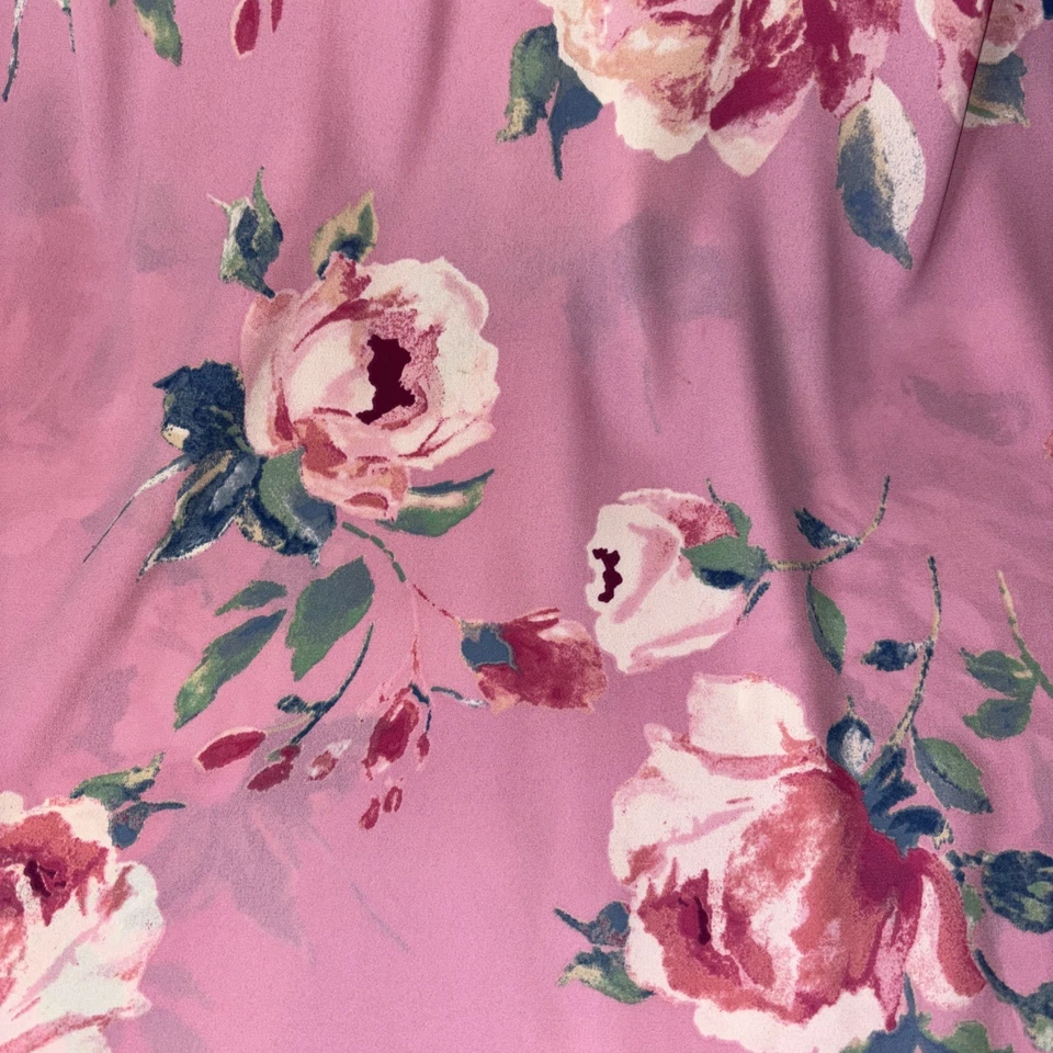 Everly Dress Womens M Floral Print Cold Shoulder Maxi Pink Long Sleeve Keyhole - Image 2 of 4