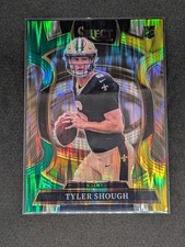 Tyler Shough 2025 Panini Select - Concourse #41 Green & Yellow Shock Prizm (RC)