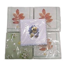 Hallmark Designer Marjolein Bastin Paper Beverage Napkins 5" Floral Lot Of 5 VTG