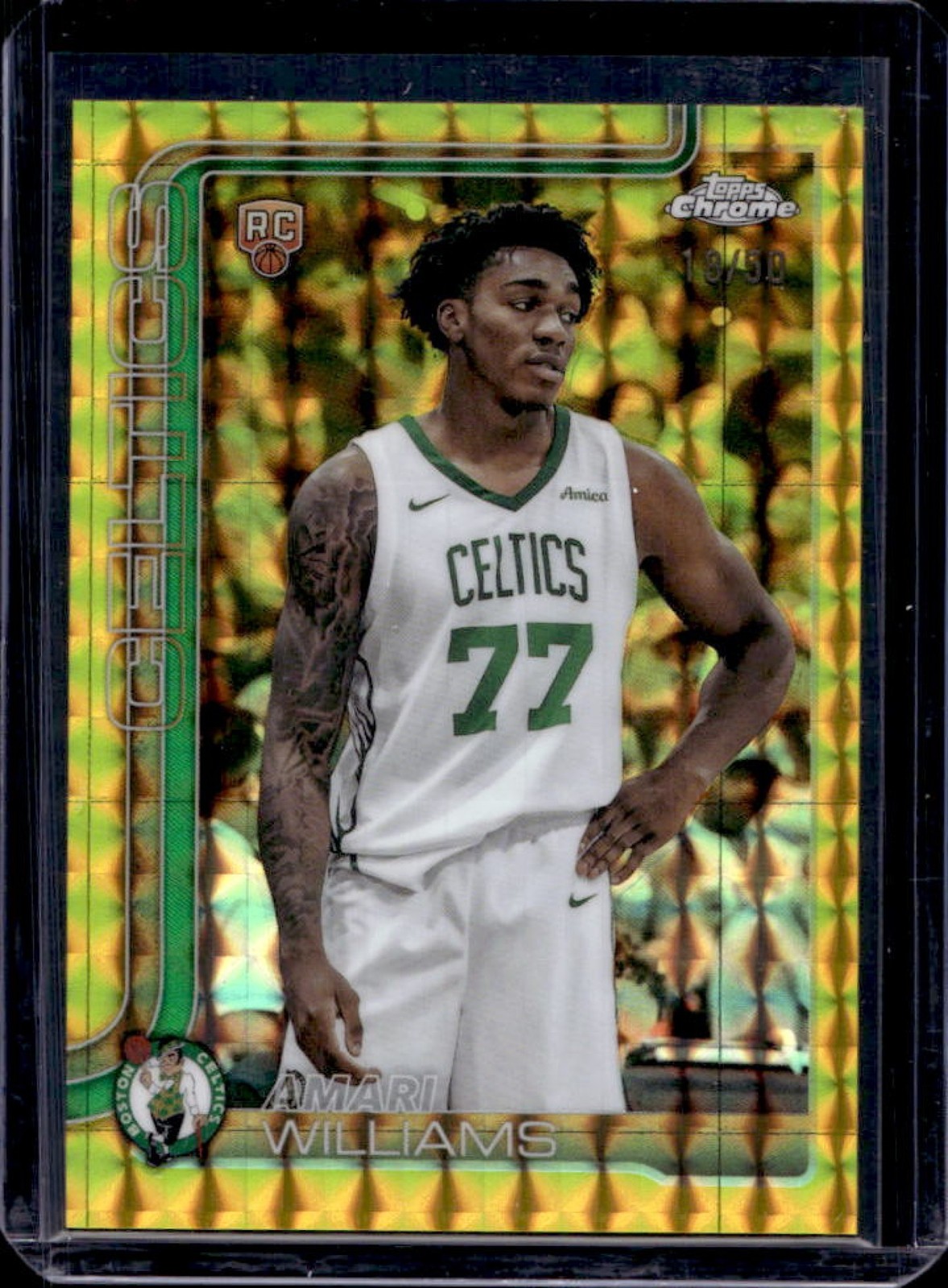 Amari Williams 2025 Topps Chrome #297 Gold Geometric Refractor /50