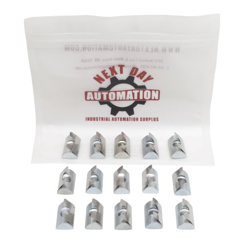 Lot of 15 80/20 13041 Self-Aligning Roll-In T-Nut w/ Spring 15/40 Series 5/16-18