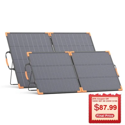 MHPOWOS Solar Panel 100W 200W for Anker SOLIX C800 C1000 Jackery Portable Power Stations