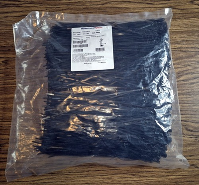 #ad SEALED PACK OF 1000 HELLERMANN TYTON 11.4” X 0.14” BLACK CABLE TIES T30LL0M4 $69.99