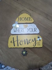 Large Beehive Home Is Where Your Honey Is Sign Country Bee Farm Kitchen Decor