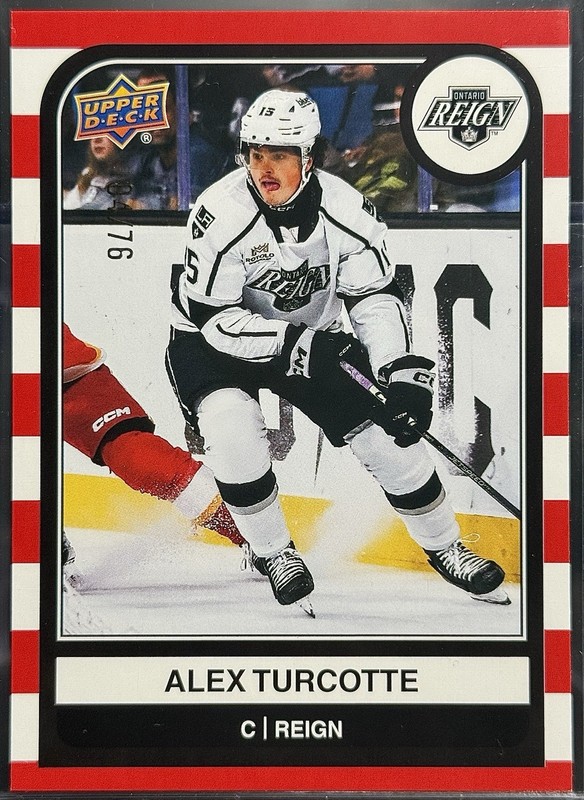 2023-24 Upper Deck AHL - Red Stripes ALEX TURCOTTE #82 /76 (RC) | LA Kings