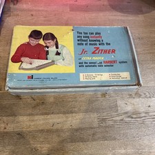 Vintage Harbert Italiano Junior Zither 1950s Original box + music