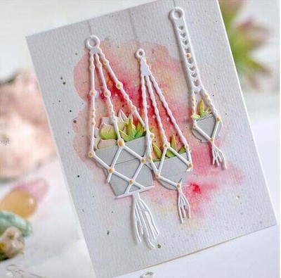 Hängetopf Pflanzen Metall Cutting Dies Scrapbooking Handwerk Stanzschablone