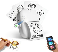 AI Voice Sticker Maker, Mini Bluetooth Thermal Printer Inkless Portable Sticker