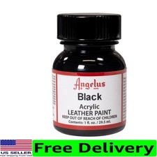 1 Fl Oz Black Acrylic Leather Paint - Quick Drying, Fade Resistant for Shoes
