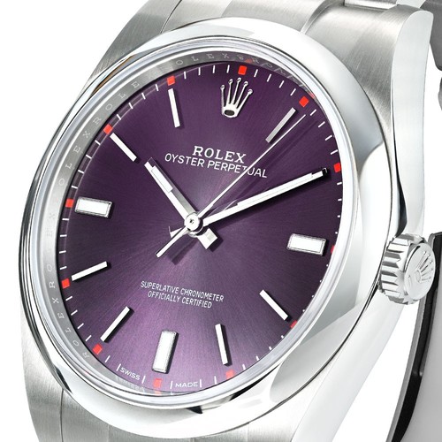 Rolex Oyster Perpetual 41 Orologio 41MM Viola Indice Indicatori Ore Quadrante Acciaio Inox... - Foto 3 di 10